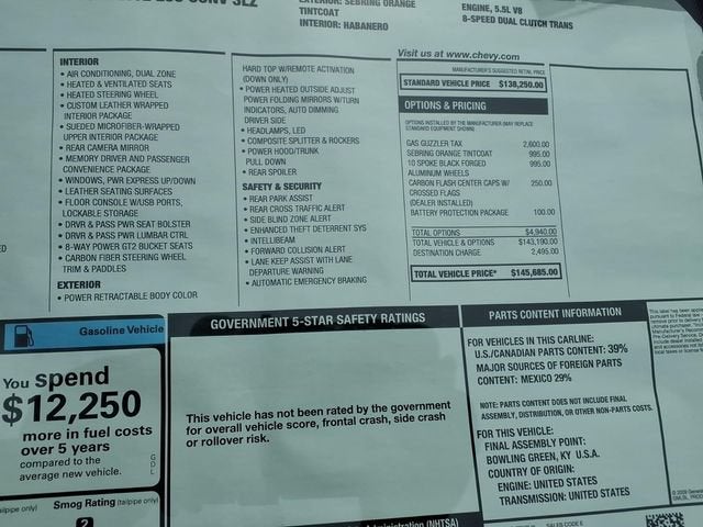 2026 Chevrolet Corvette Z06 3LZ